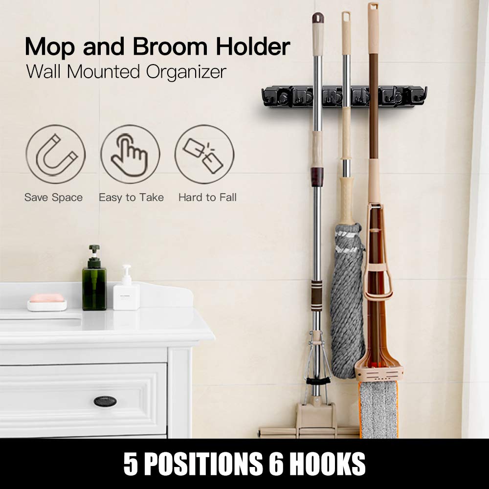 Spring-loaded clips prevent items from slipping after mounting
