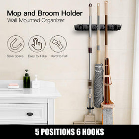 Spring-loaded clips prevent items from slipping after mounting
