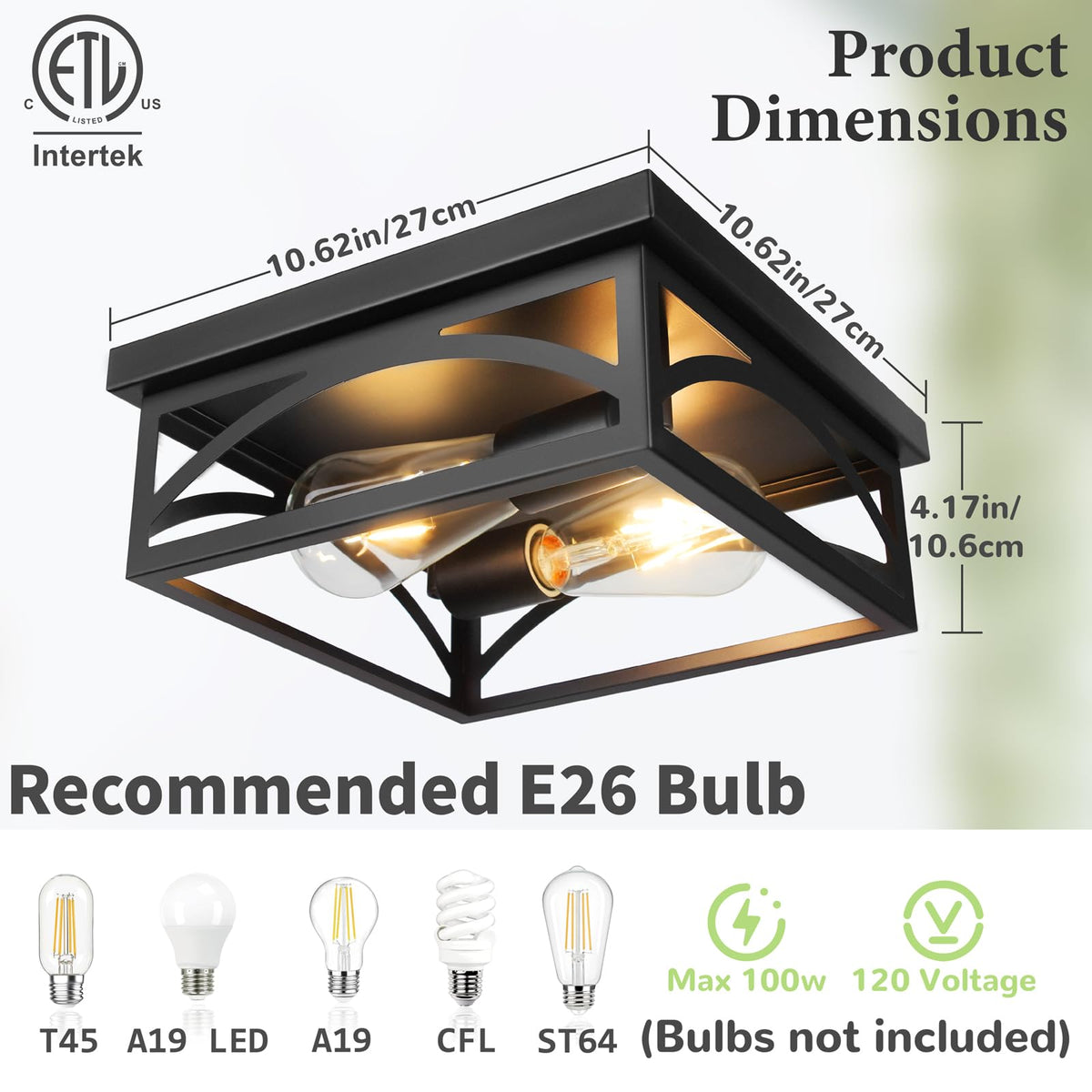 imizdlum matte black kitchen-hall light blends industrial and rustic aesthetics