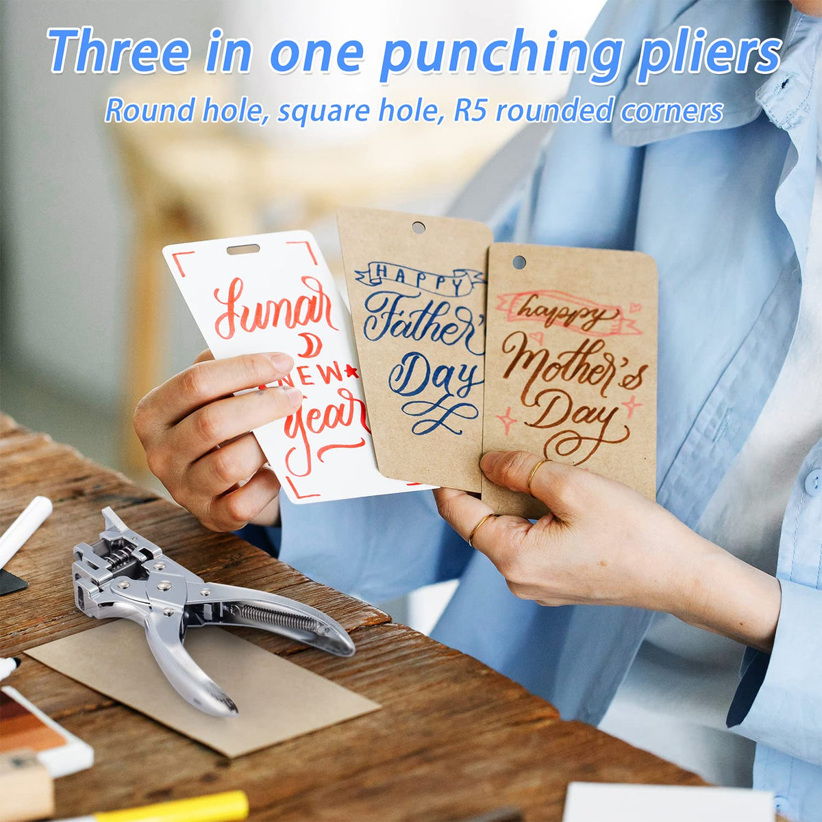 IMLIKE no-burr hole punch delivering clean edges on sturdy materials