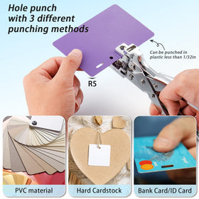 IMLIKE three-in-one punch demonstrates slot, round, and corner rounding in one tool