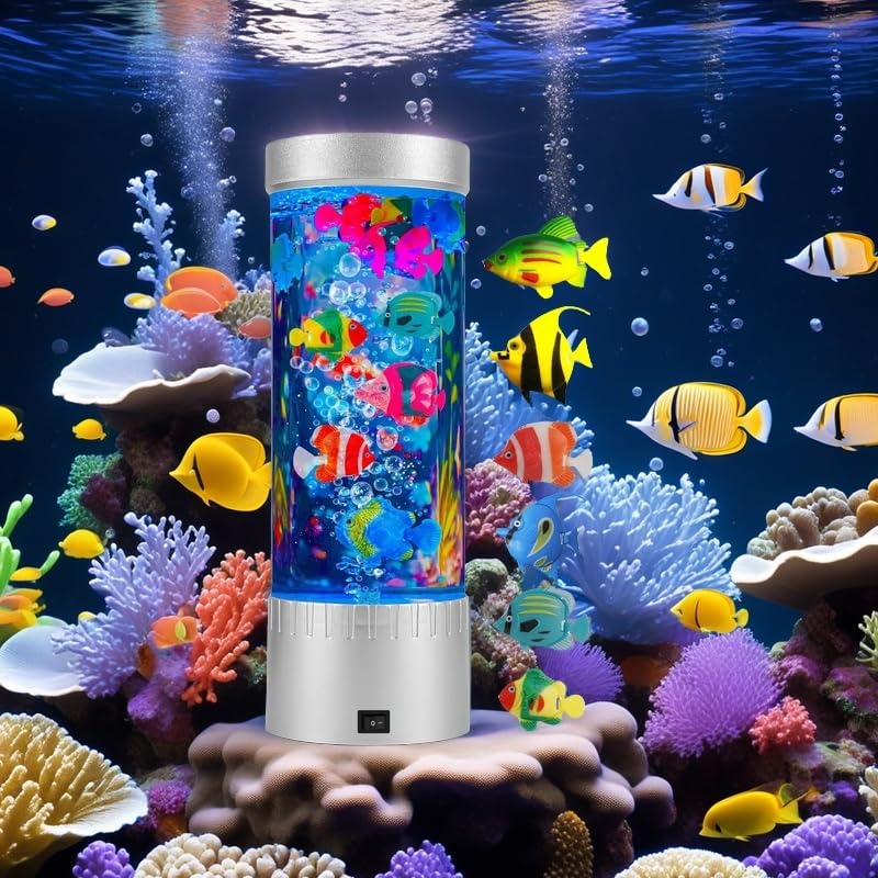 impcenst Bubble Fish Lamp color-changing motion brightens bedrooms and spaces.