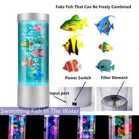 impcenst Bubble Fish Lamp LED glow adds ambient light to living rooms and desks.