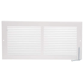 Imperial RG0033 front view louvered grille white for clean interior look.