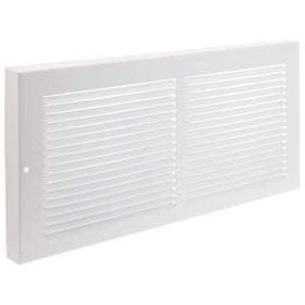 Imperial RG0033 louvered steel baseboard grille in white improves airflow and aesthetics.