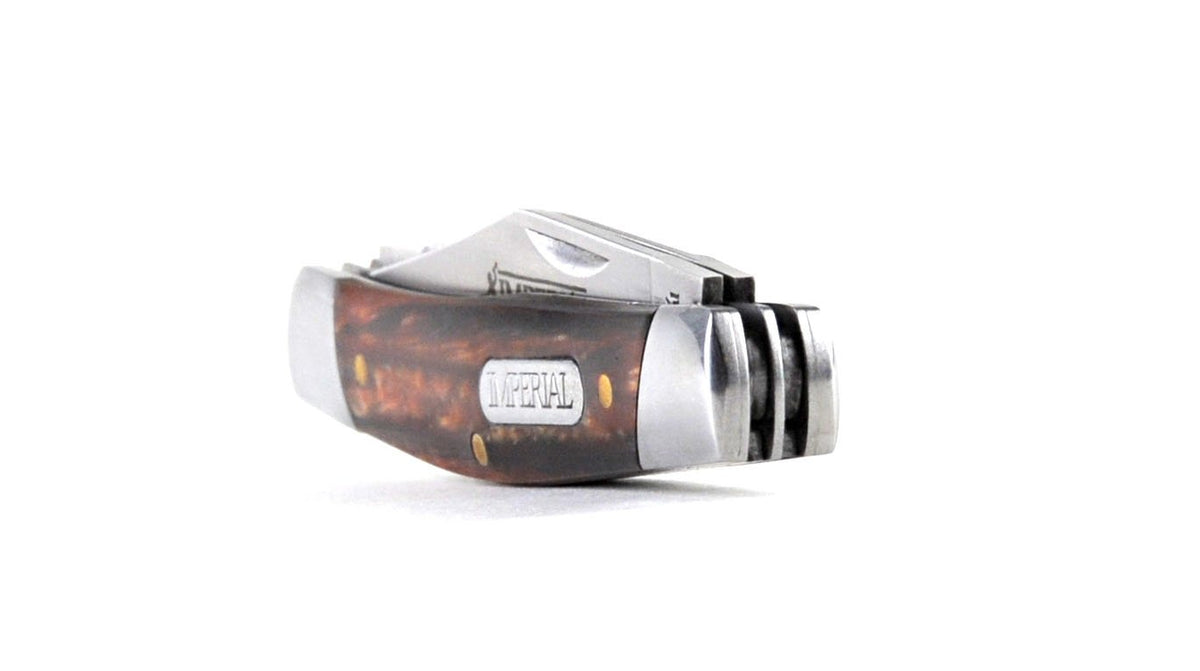 Imperial Schrade IMP15S Stockman heat-treated back springs enhance blade security