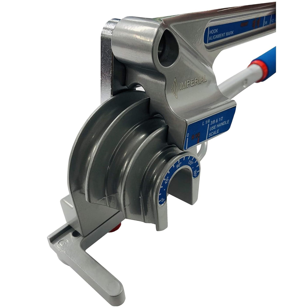 Imperial 370FH bender with adjustable hook and integrated markings