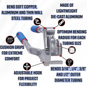 Imperial 370FH triple head bender side view showing compact design
