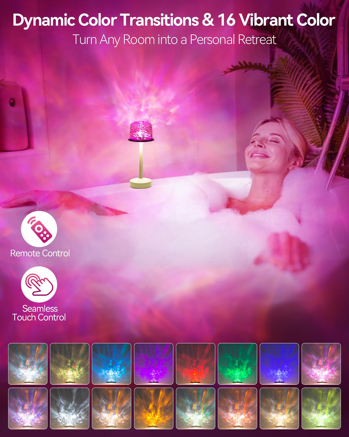 IMPREMEY color-changing light adds relaxing hues to your shower routine