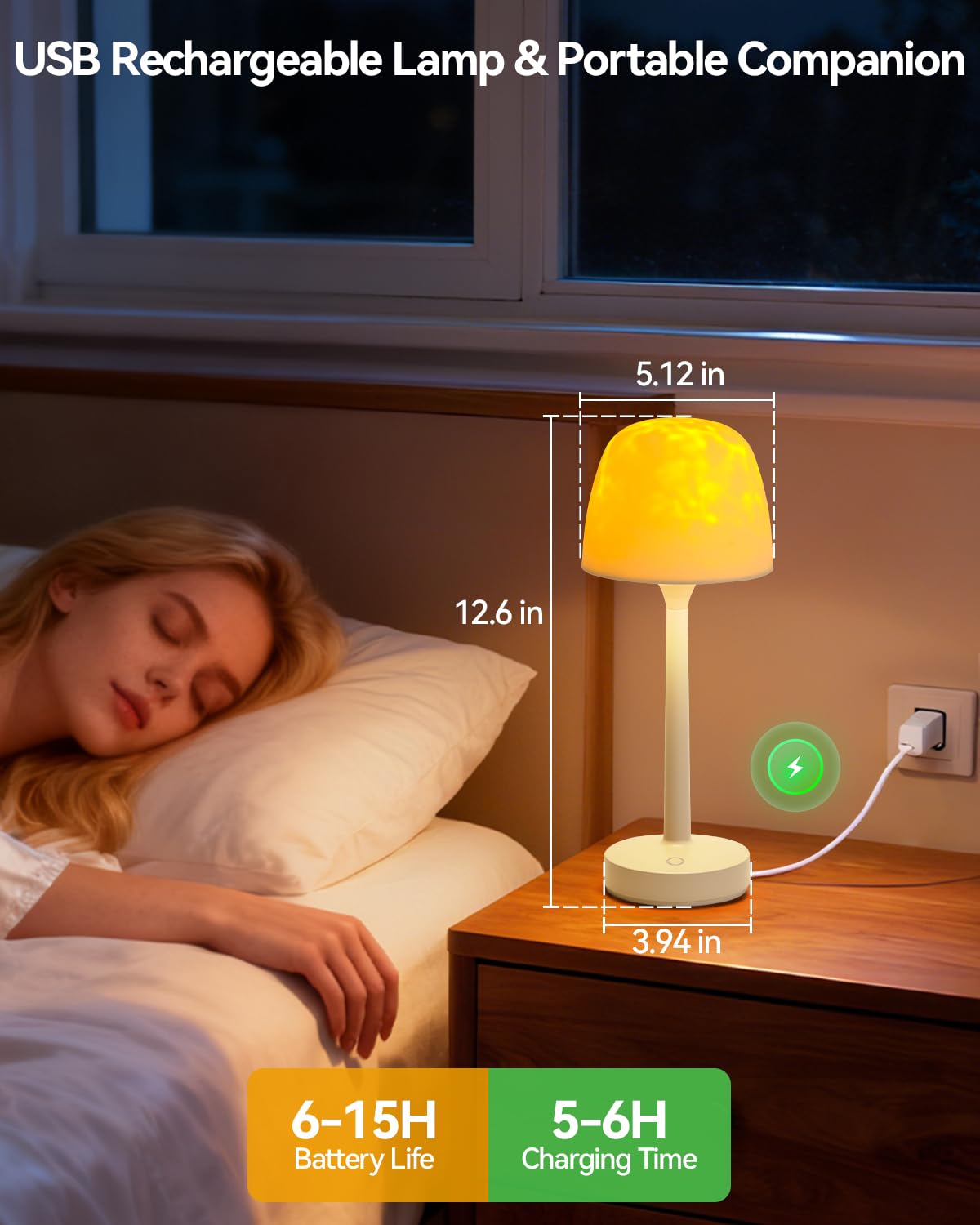 IMPREMEY rechargeable lamp runs without frequent battery replacements