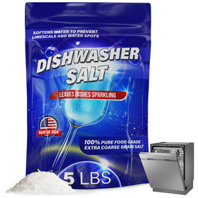 IMPRESA coarse-grain salt bottle on the counter for easy refills.