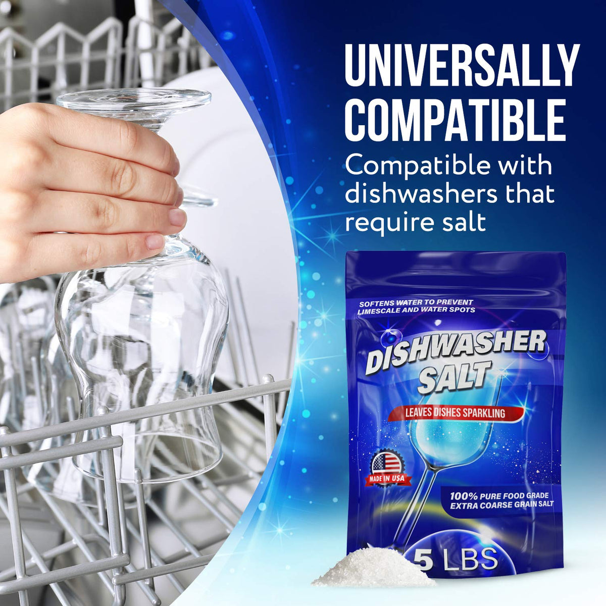IMPRESA coarse-grain salt pour—effective limescale prevention.