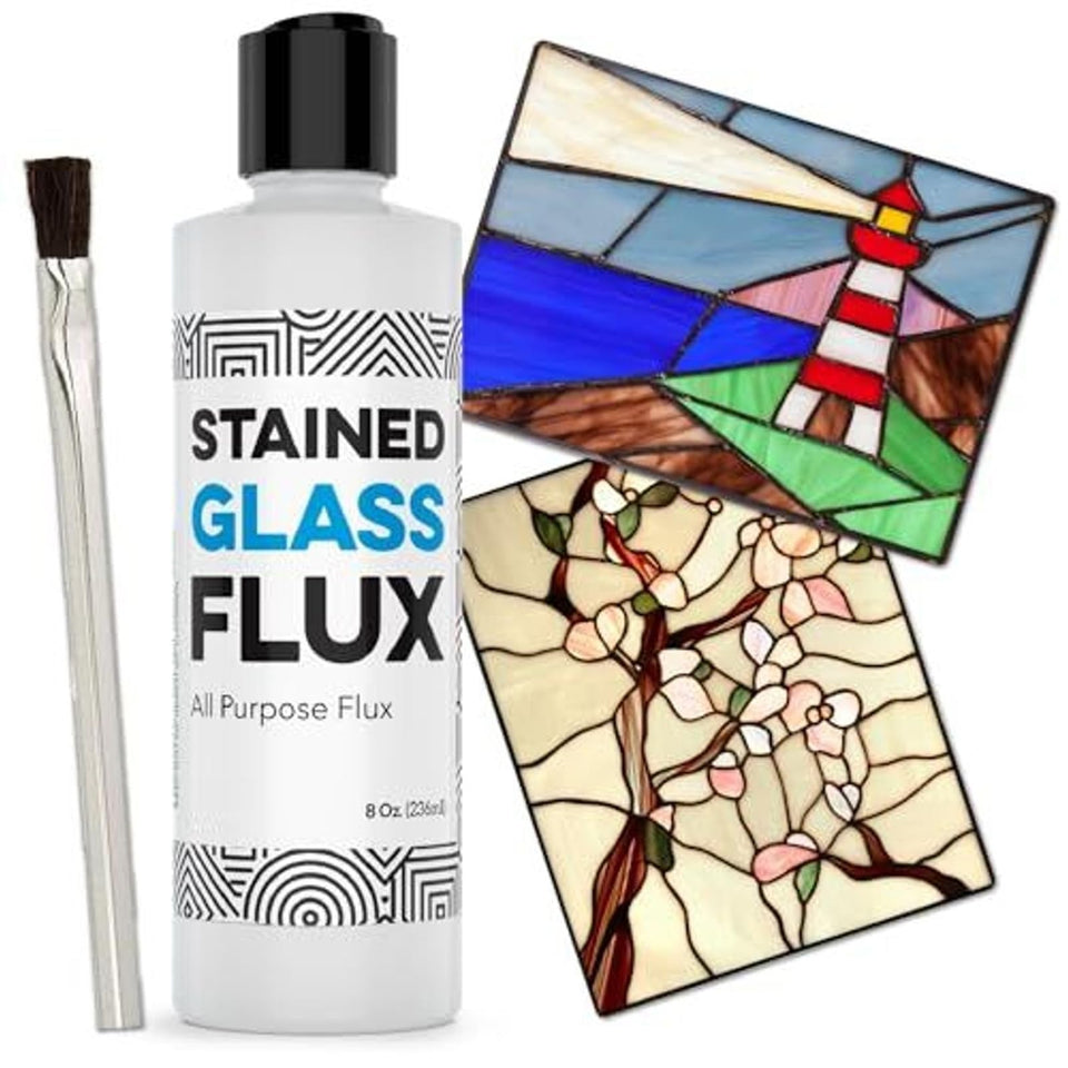 IMPRESA Liquid Zinc Flux bottle ready for stained glass soldering projects