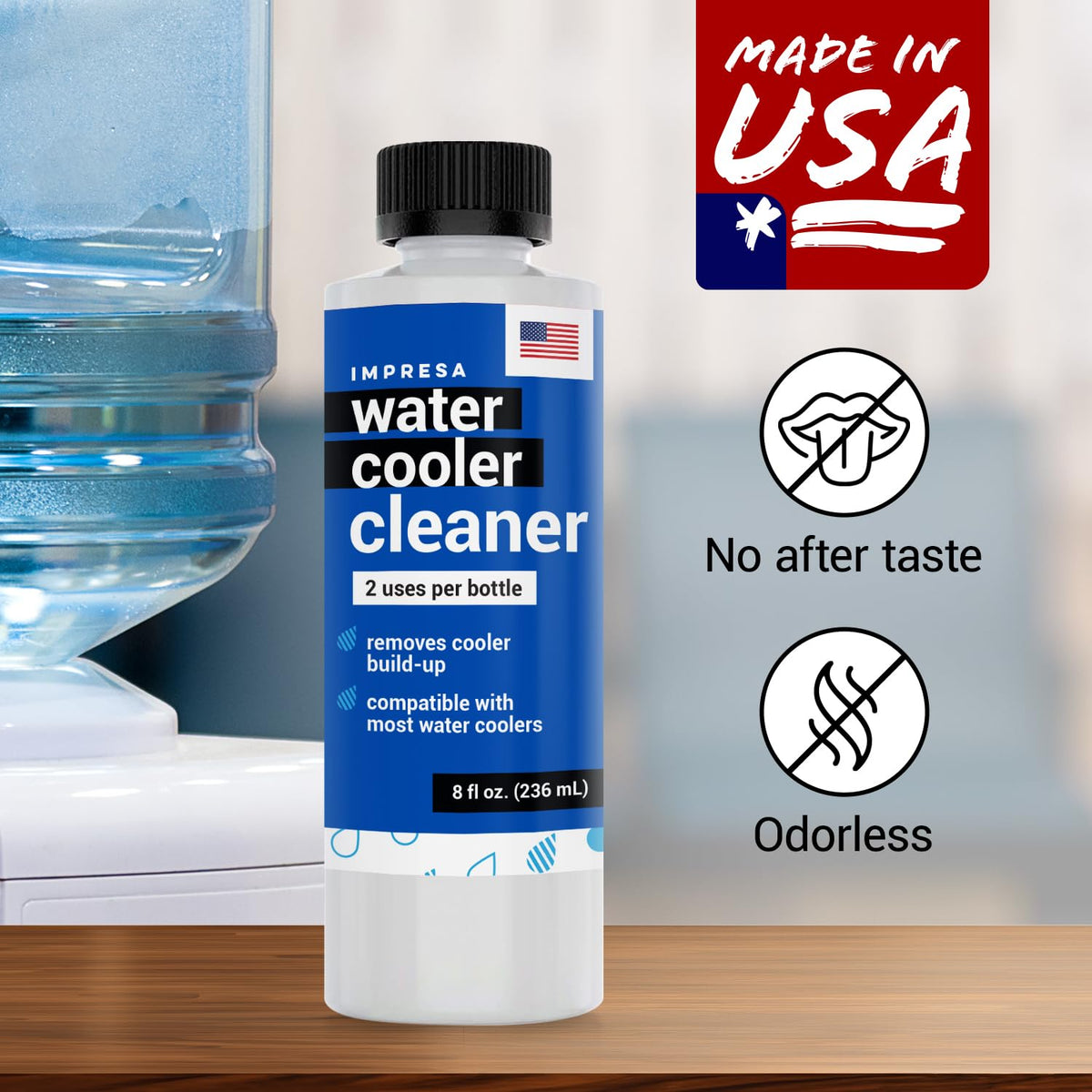 IMPRESA unscented tasteless formula preserves water taste