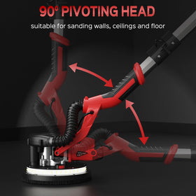 IMQUALI lightweight sander with 8-amp motor reduces fatigue.
