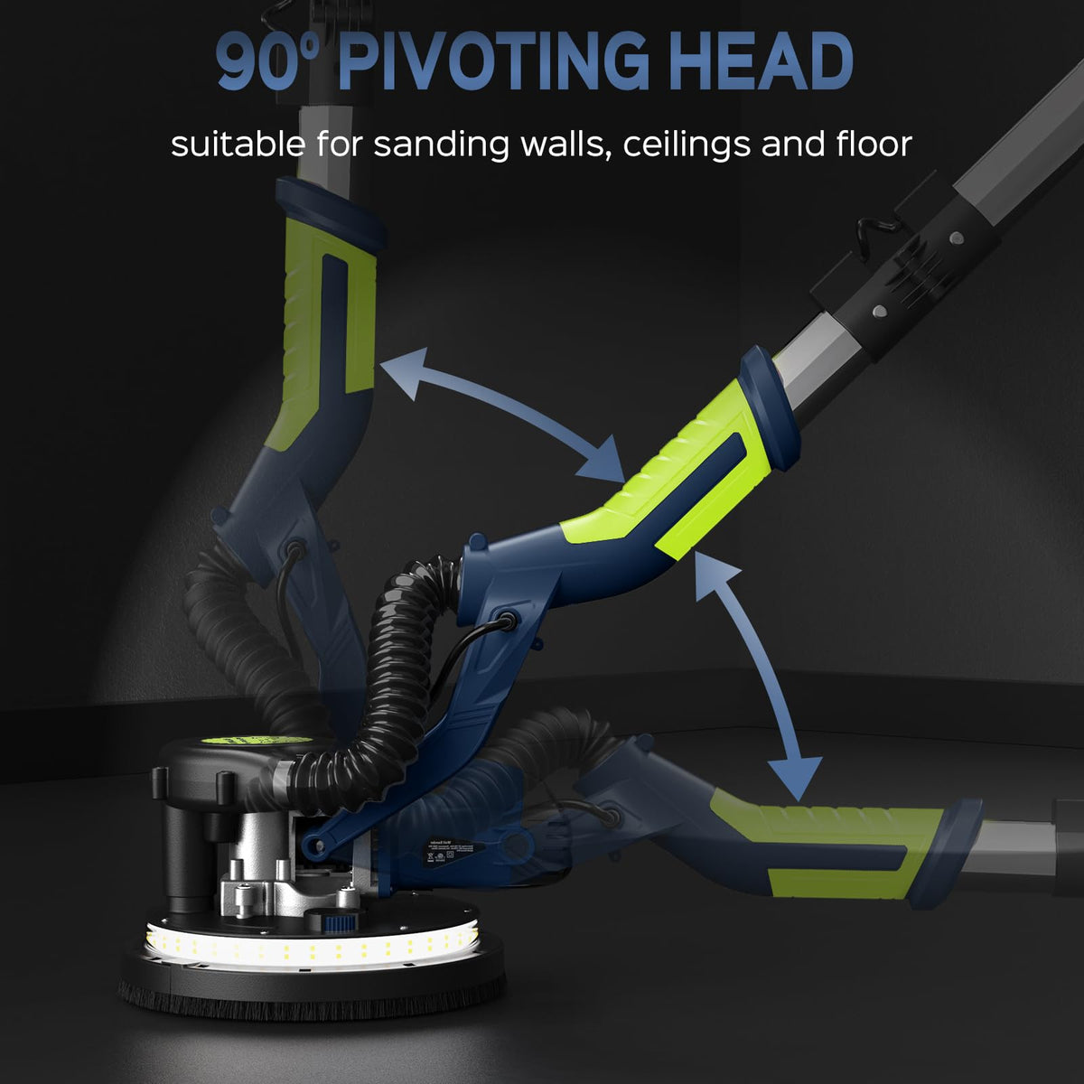 IMQUALI 8-Amp motor provides strong sanding power.