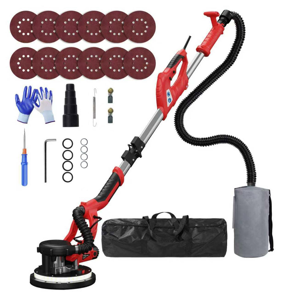 IMQUALI drywall sander 8-amp in action for smooth ceiling surfaces.
