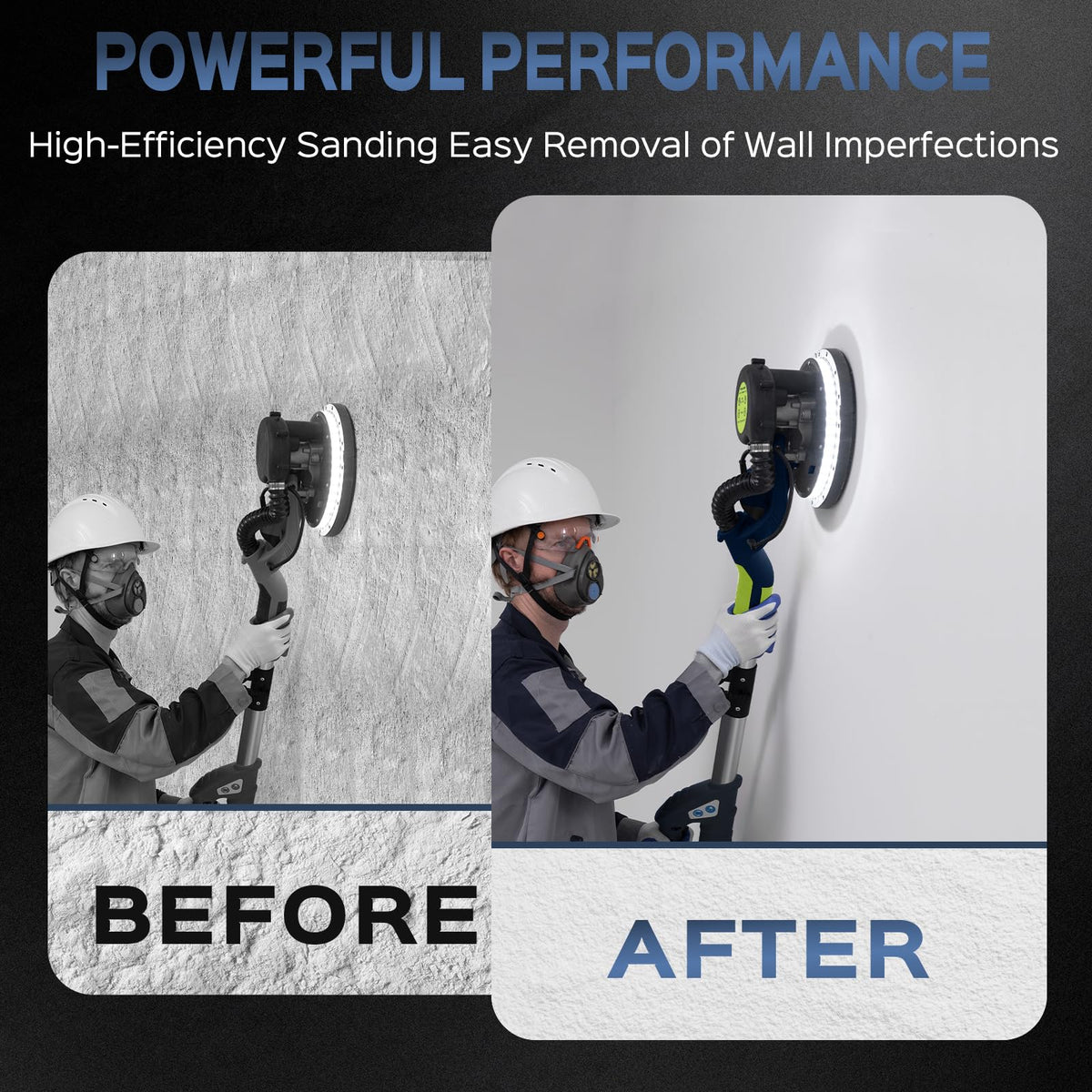 IMQUALI sanding discs with dust bag and hose for efficient collection.