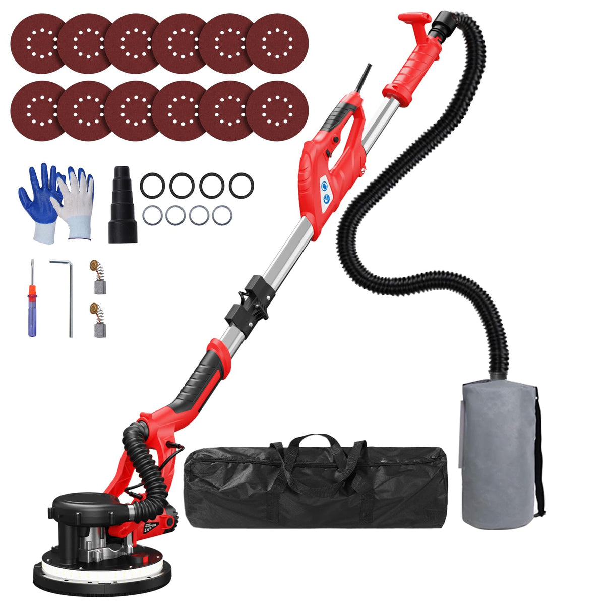 IMQUALI Drywall Sander with extendable handle for comfortable overhead work