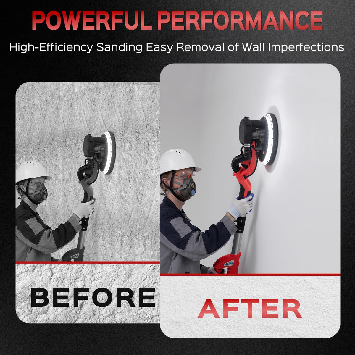 IMQUALI Drywall Sander extendable rod adjusts height for easier overhead use