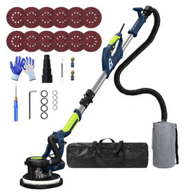 IMQUALI Drywall Sander with extended extension rod reaching high ceilings for popcorn removal.