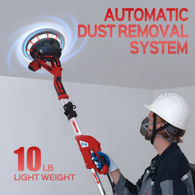 IMQUALI vacuum-dust-collection system captures debris during sanding.