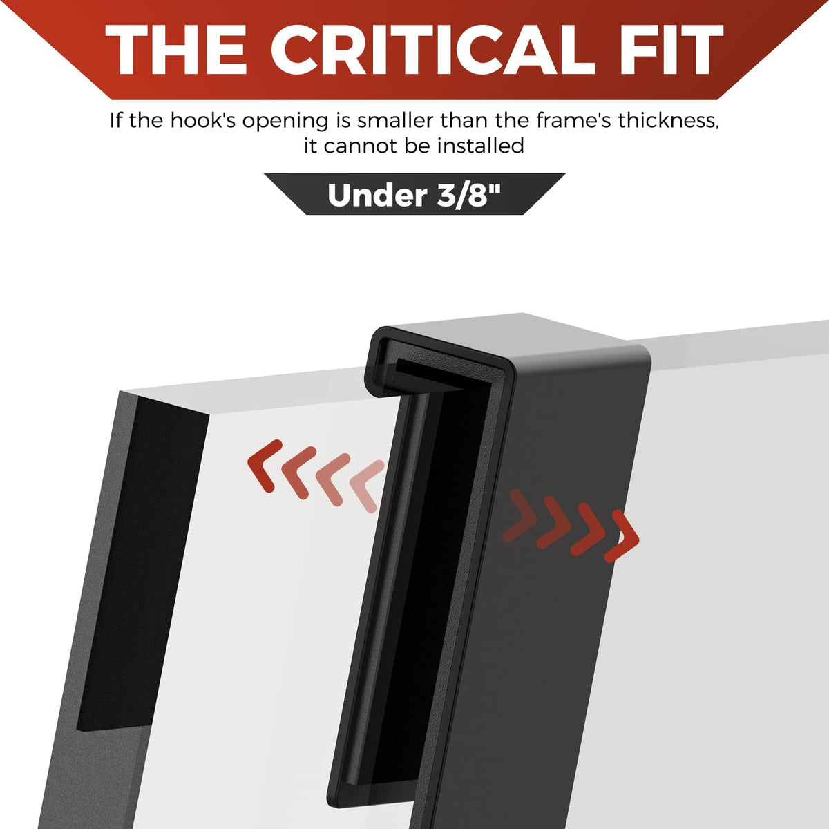 IMUMU frameless-glass hook with soft padding prevents slips and scratches.
