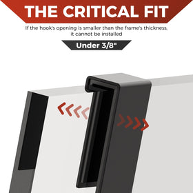 IMUMU frameless-glass hook with soft padding prevents slips and scratches.