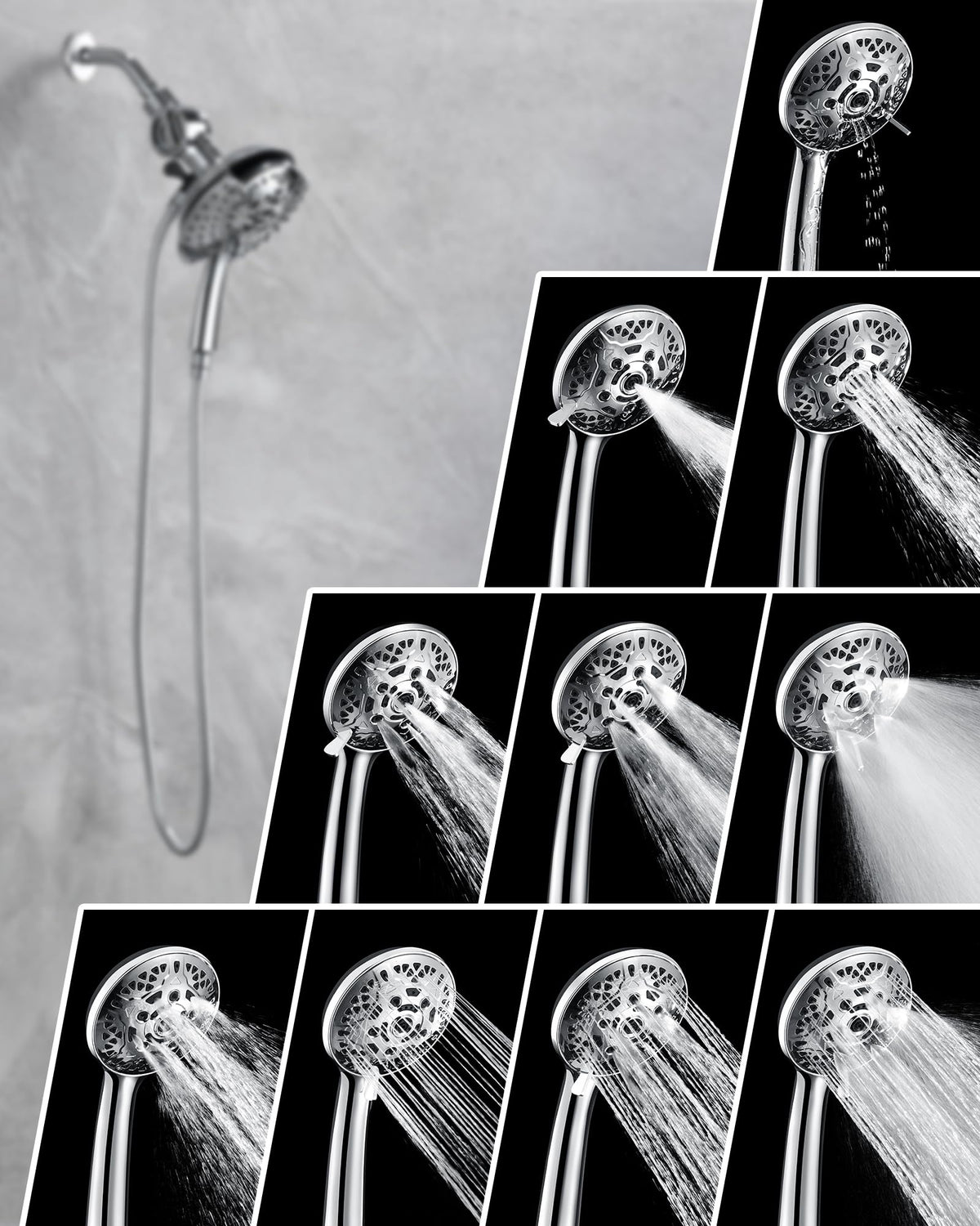 INAVAMZ 10 spray settings enable massage and mist for muscle relaxation.