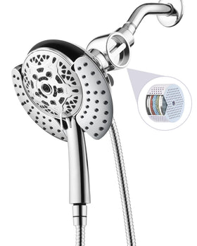 INAVAMZ 2-in-1 filtered shower head dual shower heads for customizable spa-like showers.