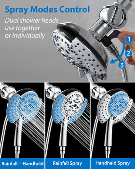 INAVAMZ handheld shower head offers flexible rinsing for hard-to-reach areas.