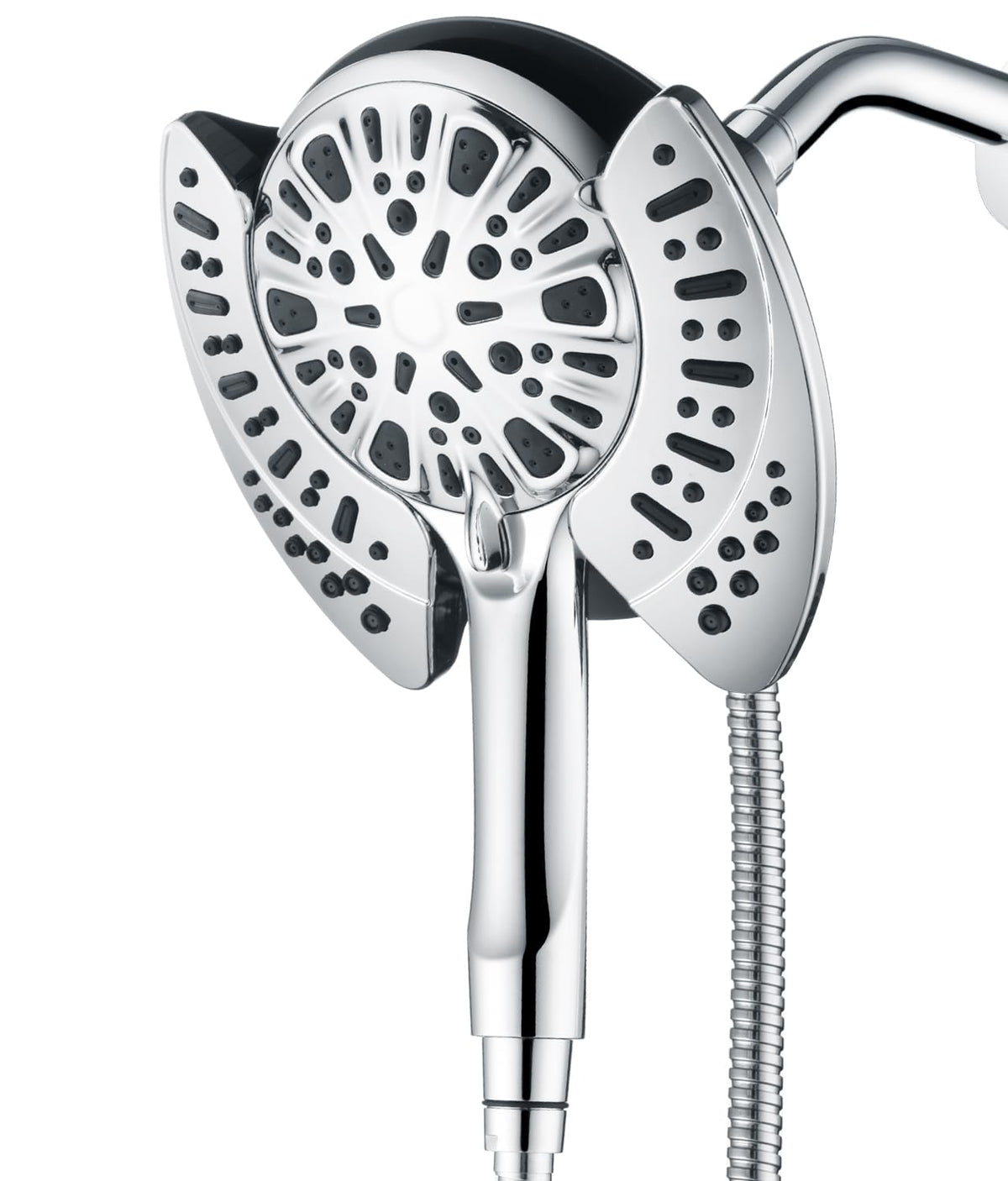 INAVAMZ 2in1 rainfall shower head with handheld spray for full-body coverage.