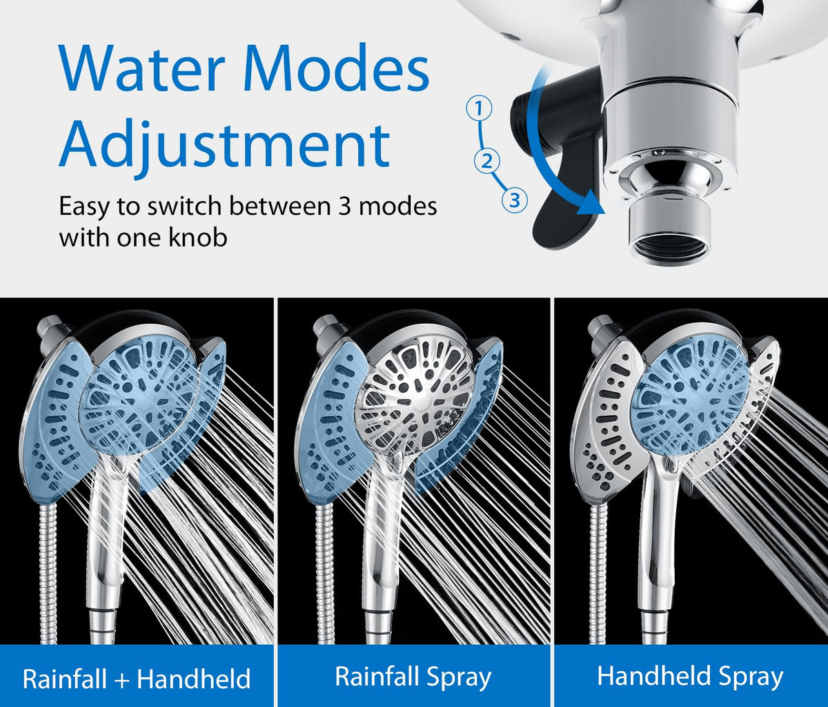 INAVAMZ 60-inch stainless steel hose offers flexible reach.