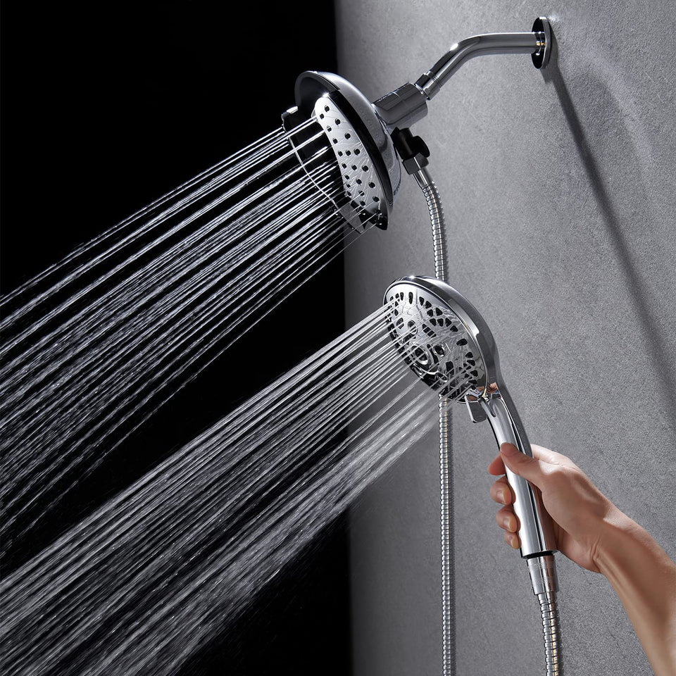 INAVAMZ rain shower head 7.2-inch provides enveloping spa-like rain flow