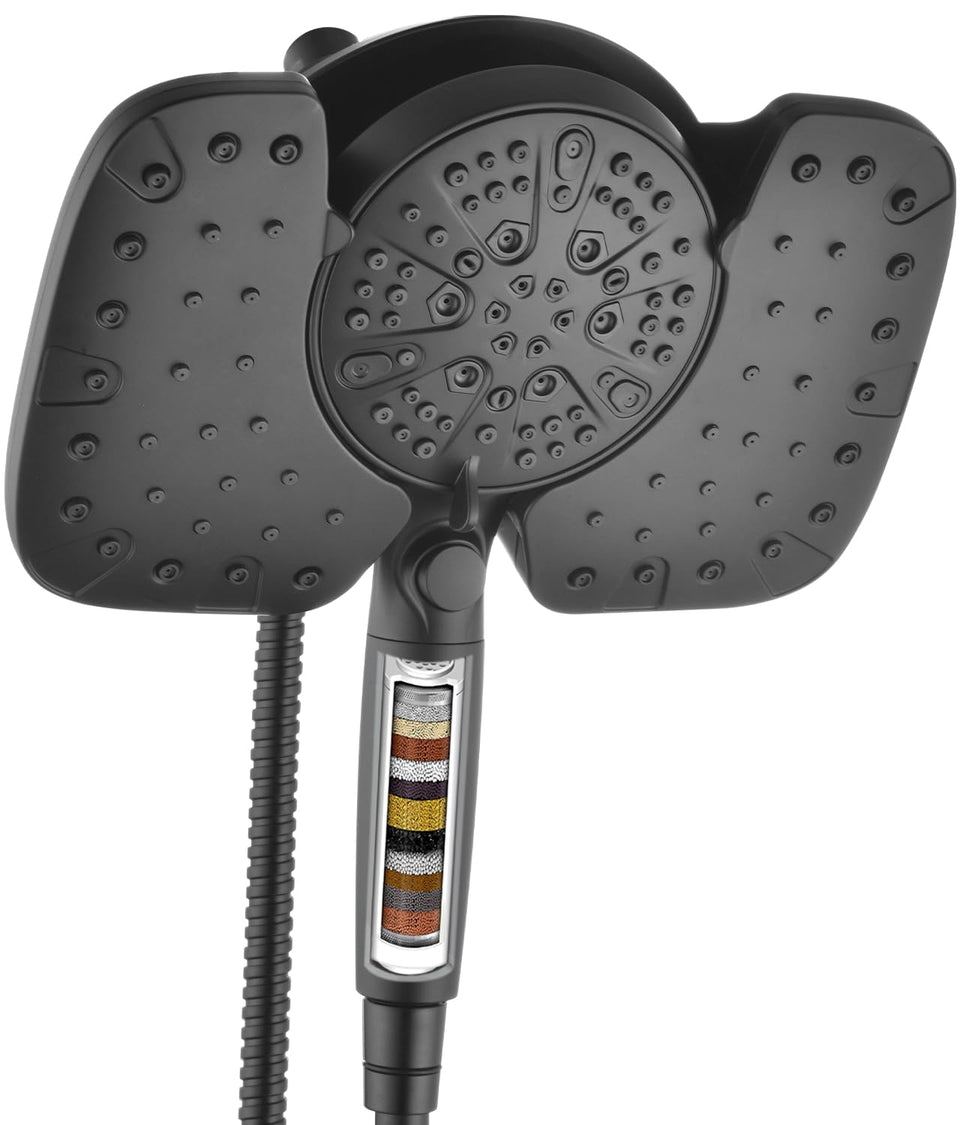 INAVAMZ 10-inch rainfall shower head for full coverage and spa-like showers.