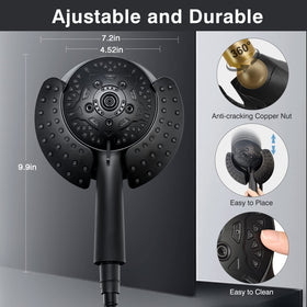 INAVAMZ black control knob adjusts mixed water pressure smoothly.