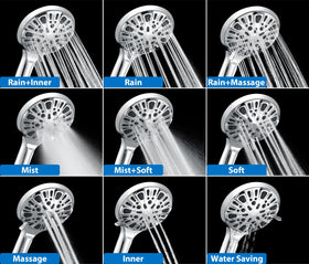 INAVAMZ dual shower head combo delivers simultaneous full-coverage flow.