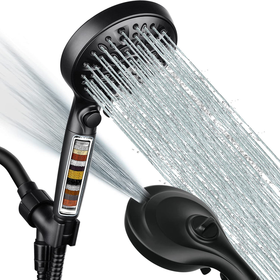 INAVAMZ filtered handheld shower head for cleaner water and gentle skin care.