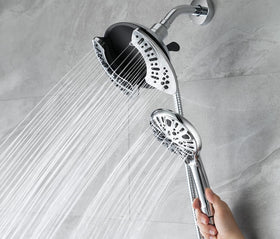 INAVAMZ handheld shower head shows 9 settings for customized cleansing.