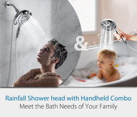 INAVAMZ system stores handheld within rainfall head when not in use.