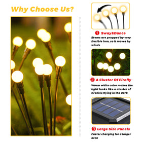 InBoboli solar firefly IP65 waterproof housing withstands rain and snow.