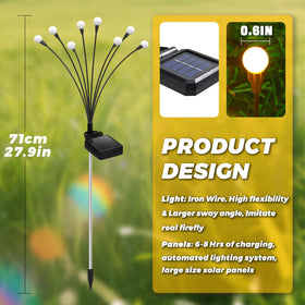 InBoboli solar firefly night ambience enhances outdoor evenings.