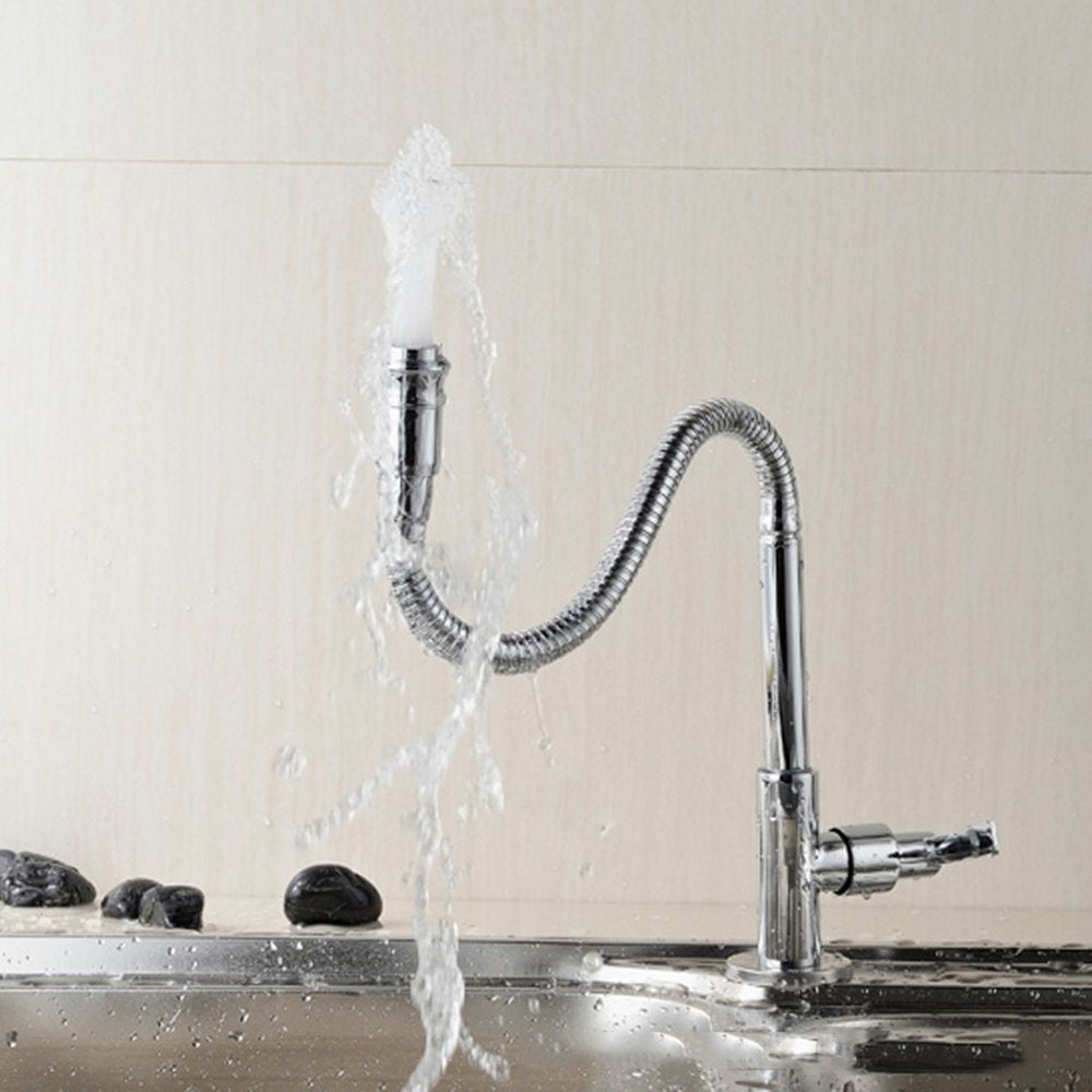 Inchant contemporary chrome design enhances kitchen aesthetics.