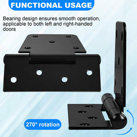 Inchoco hinges fit left or right-handed doors for indoor or outdoor use.