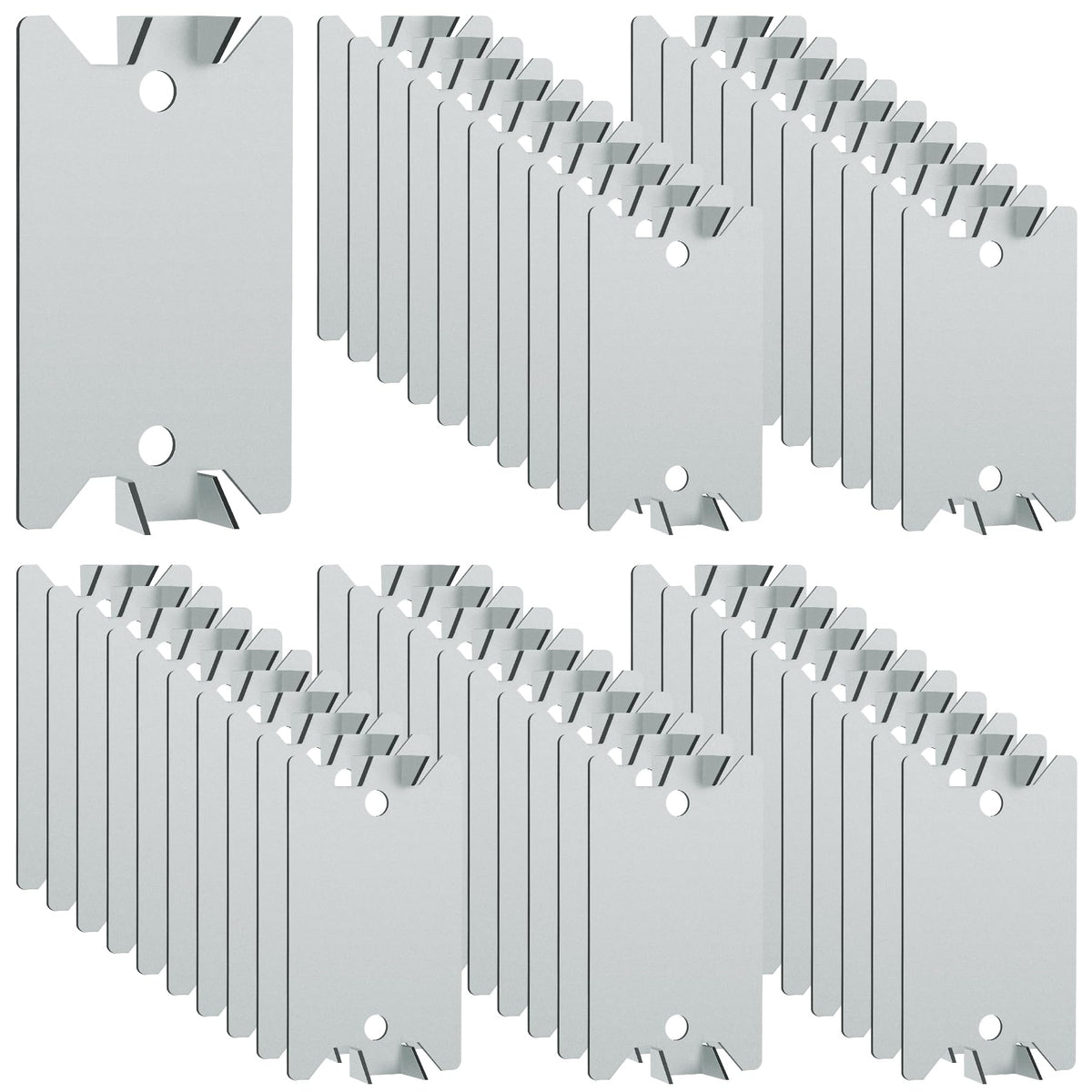 Inchoco nail plate guard front view protects wires passing through wood studs.