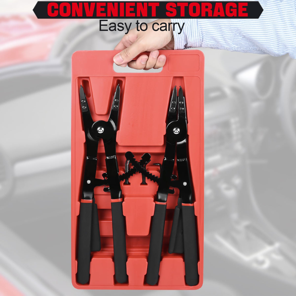 Inchoco tools arrive organized in a plastic tray for easy transport