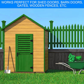 Inchoco screws included for quick installation on wooden gates.