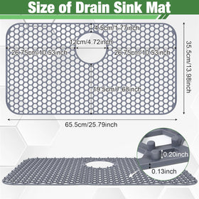 Inchoco Sink Protectors Mat hollow-drain design keeps surfaces dry.