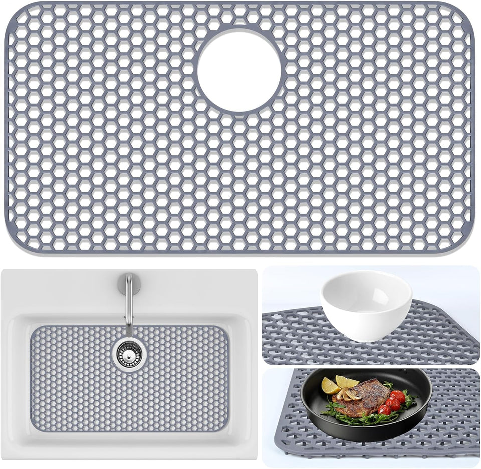 Inchoco Sink Protectors Mat size-fit for diverse sinks protects countertops.
