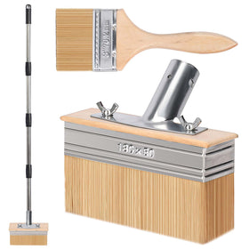 INCIKITI deck stain brush head shows wide coverage for large wooden surfaces
